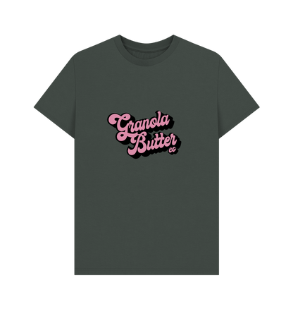 Dark Grey Pink Logo T-shirt